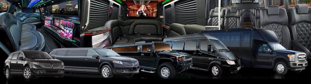 Premium fleet of limos with luxurious spacious interior for business or airport travel