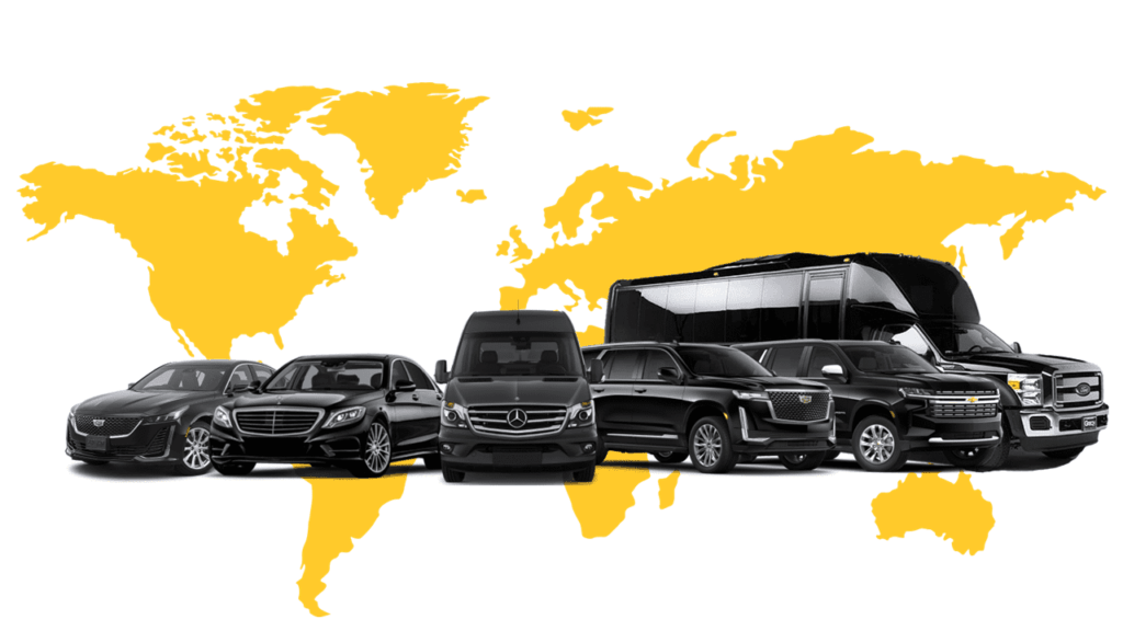 Black VIP limo fleet in Houston, ready for VIP transport